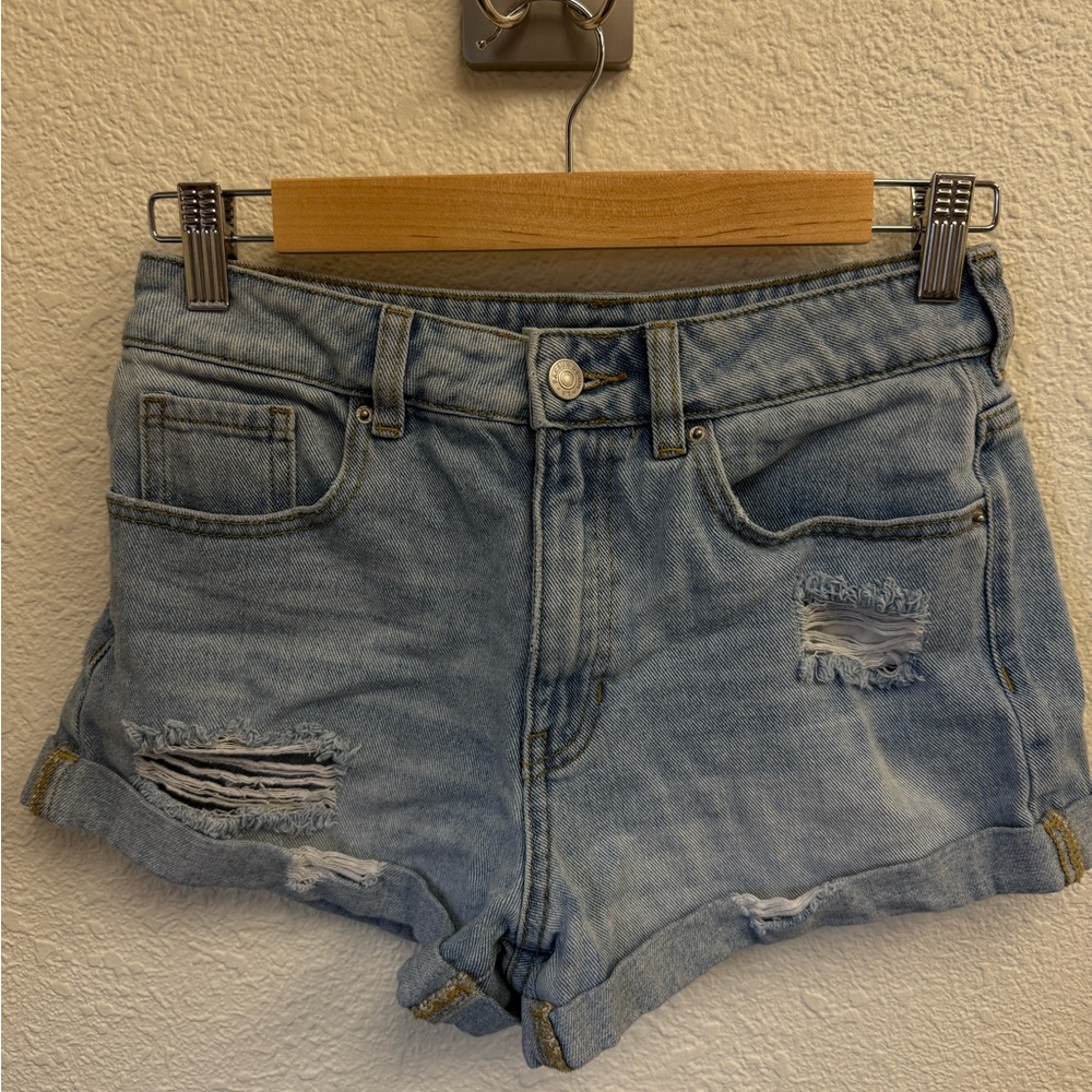 PACSUN Mom Distressed Shorts Medium Wash Size 26